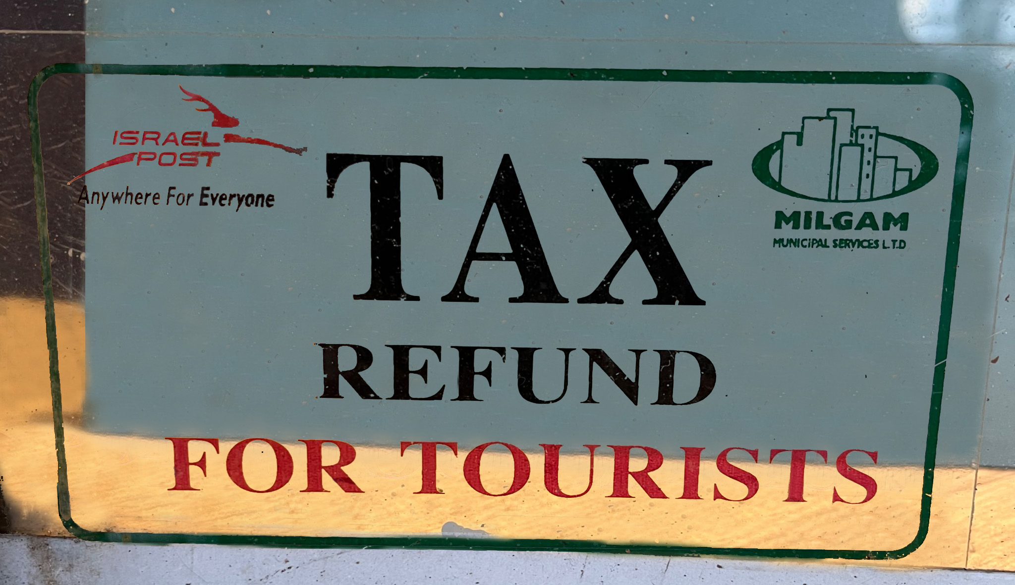 tax refund sign