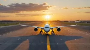 plane on runway